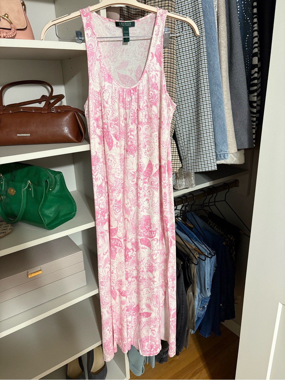 Lauren Ralph Lauren Pink Paisley Flowy Maxi Dress